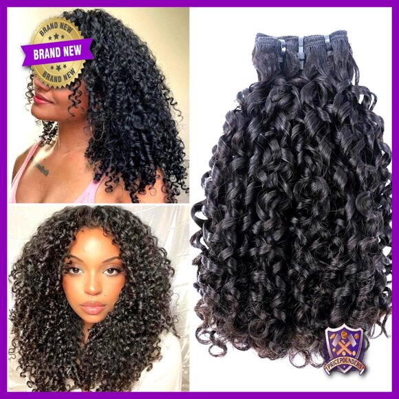 16 Inch Human Hair Extensions 100g Bundles Virgin Brazilian Curly Quick Weave main image 5